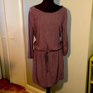 Banana Republic long sleeve drawstring dress